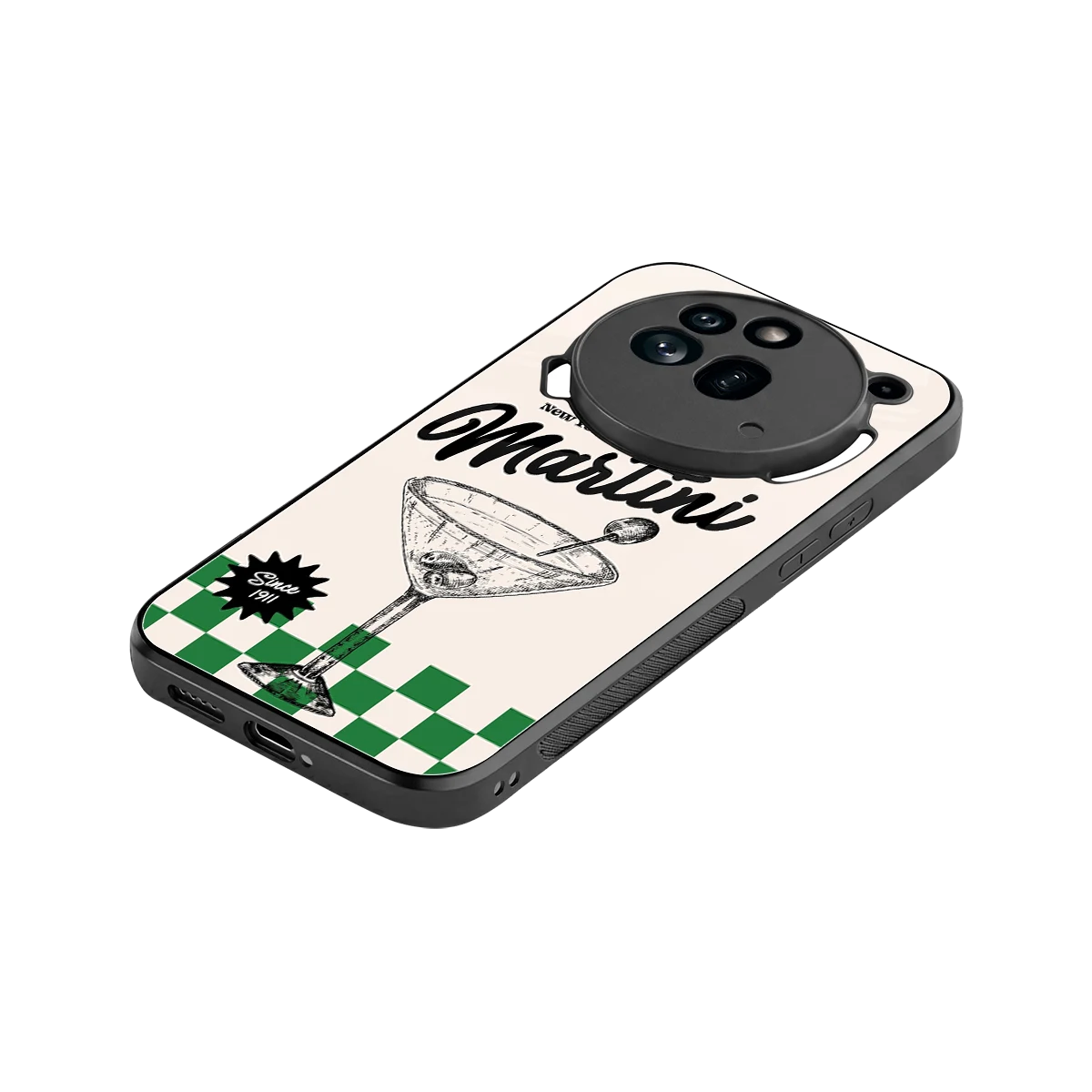 Newyork Martini stylish phone case for nothing phone 3a pro | glossy glass and slim fit