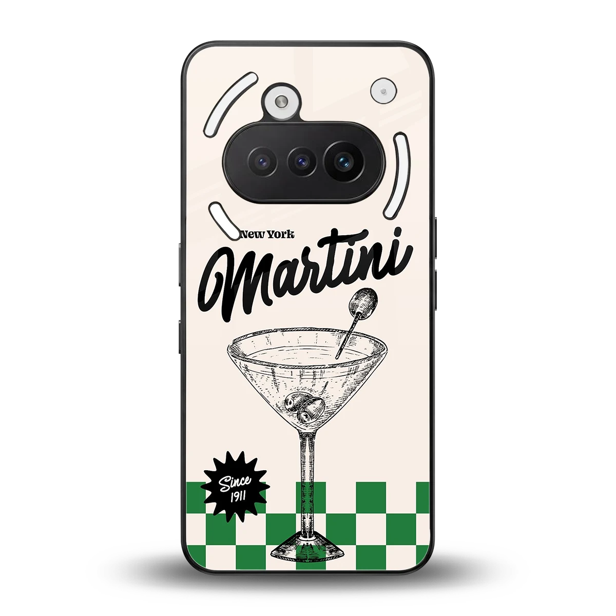 Newyork Martini back phone cover | glass case for nothing phone 3a