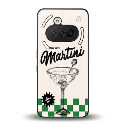 Newyork Martini back phone cover | glass case for nothing phone 3a