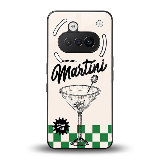 Newyork Martini back phone cover | glass case for nothing phone 3a