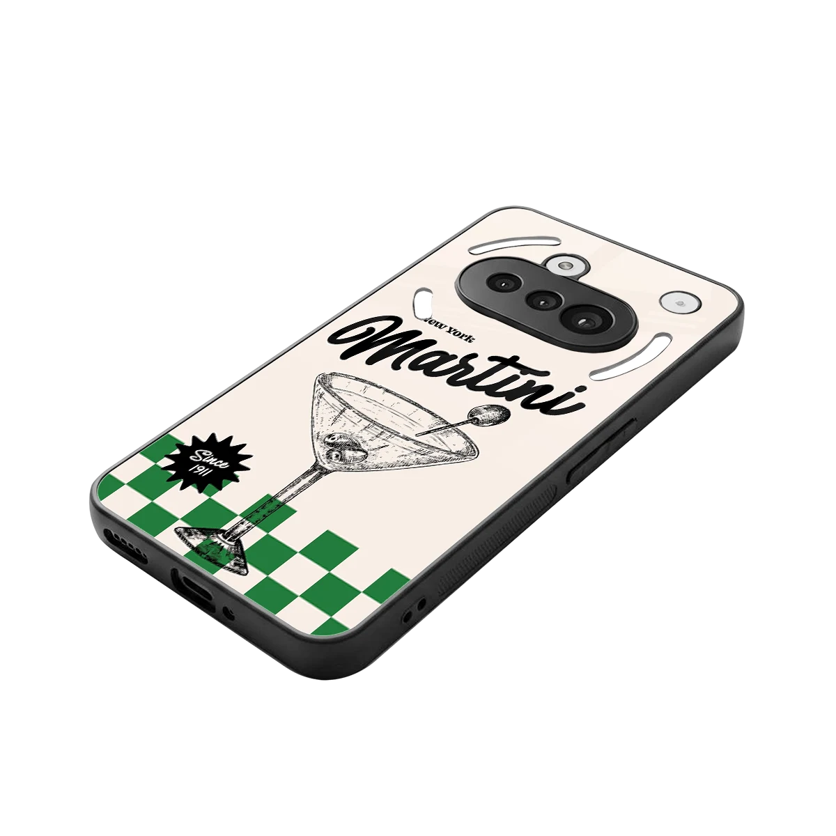 Newyork Martini stylish phone case for nothing phone 3a | glossy glass and slim fit