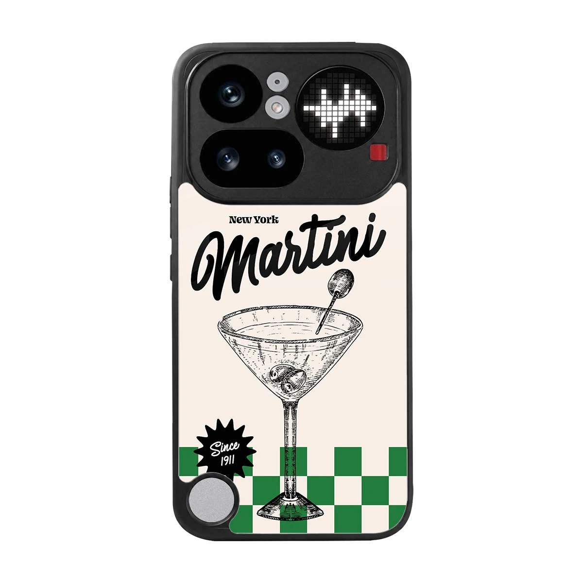 Newyork Martini back phone cover | glass case for nothing phone 4a pro