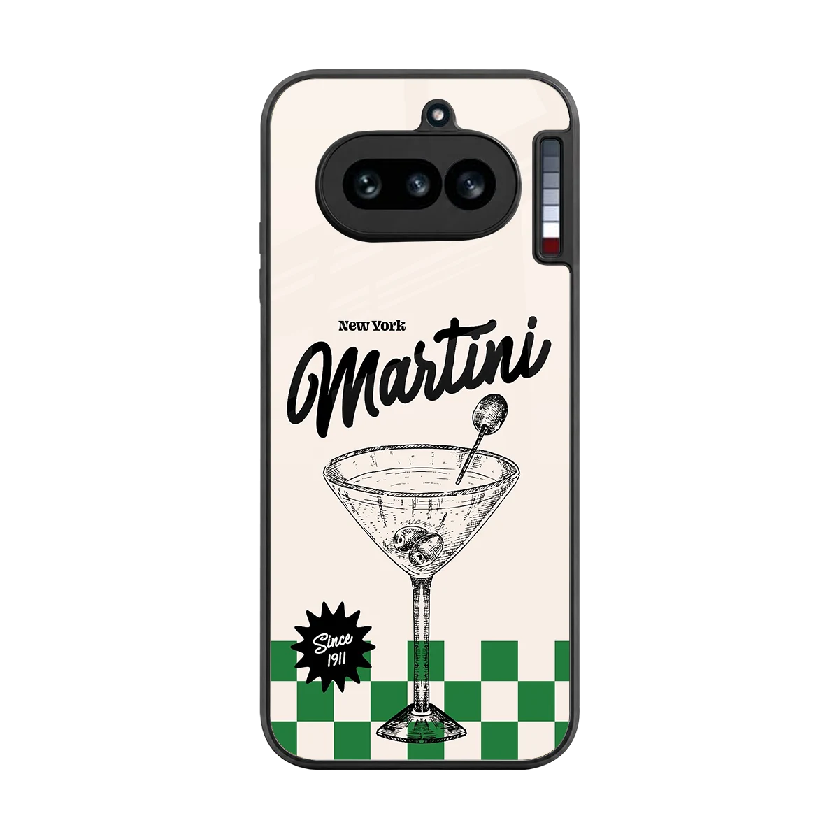 Newyork Martini back phone cover | glass case for nothing phone 4a