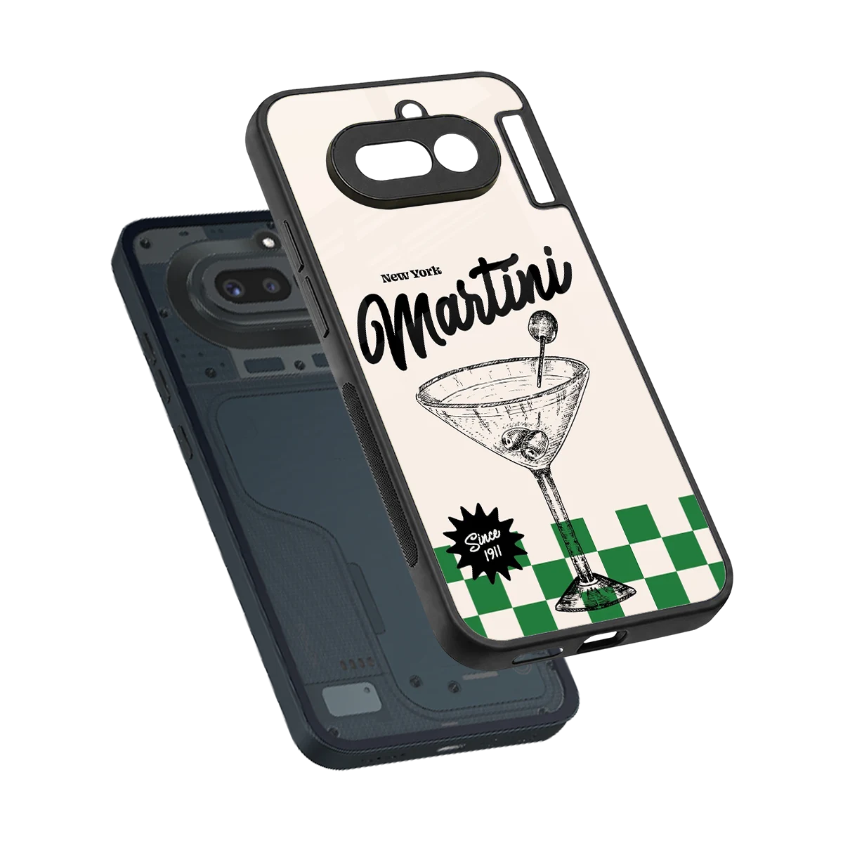 Newyork Martini sleek nothing phone 4a cover with tempered glass back and TPU edges