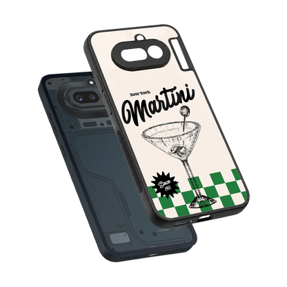 Newyork Martini sleek nothing phone 4a cover with tempered glass back and TPU edges