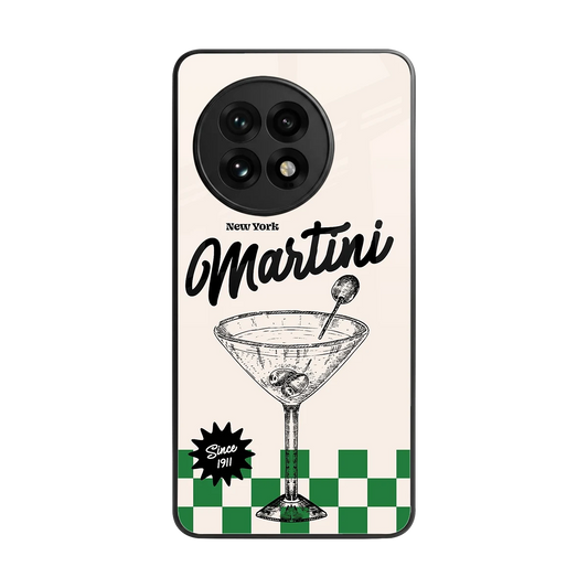Newyork Martini back phone cover | glass case for oneplus 13r