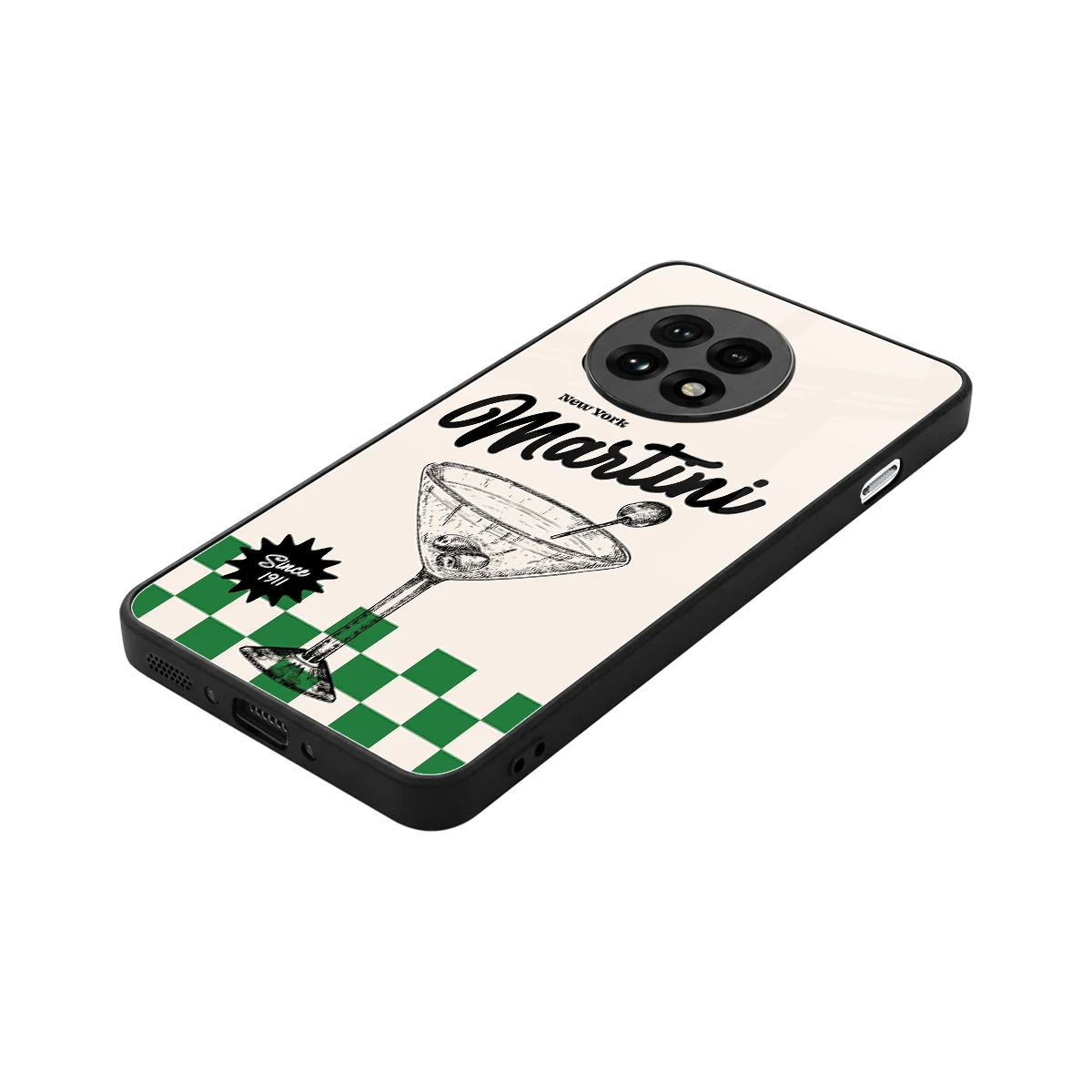 Newyork Martini stylish phone case for oneplus 13r | glossy glass and slim fit