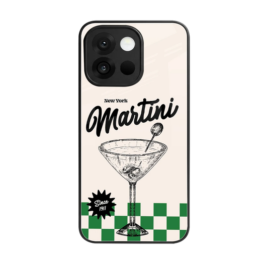 Newyork Martini back phone cover | glass case for oneplus 13s