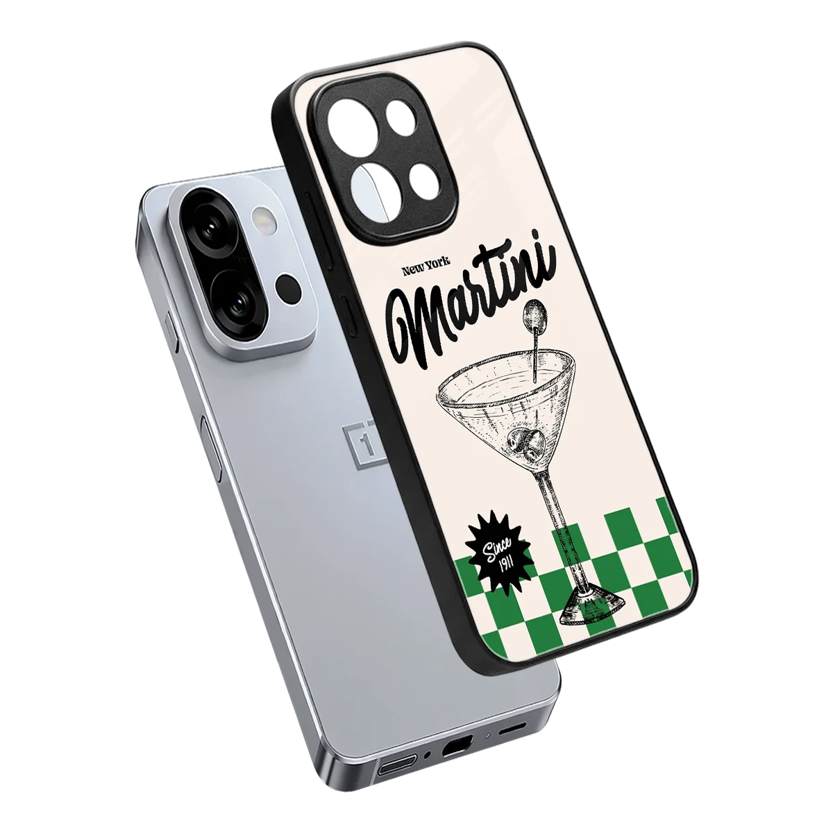 Newyork Martini sleek oneplus 13s cover with tempered glass back and TPU edges