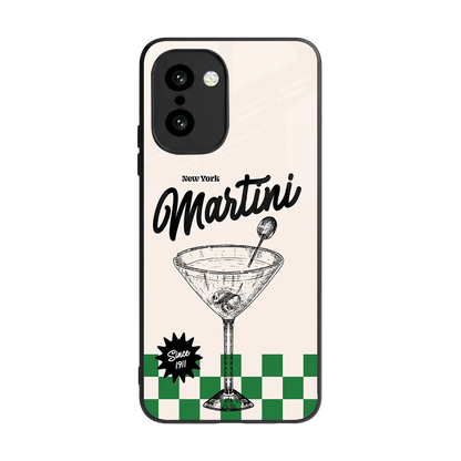 Newyork Martini back phone cover | glass case for oneplus 15r