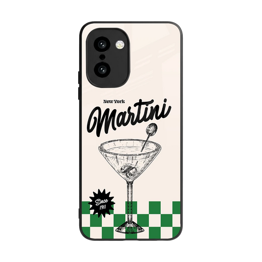 Newyork Martini back phone cover | glass case for oneplus 15r
