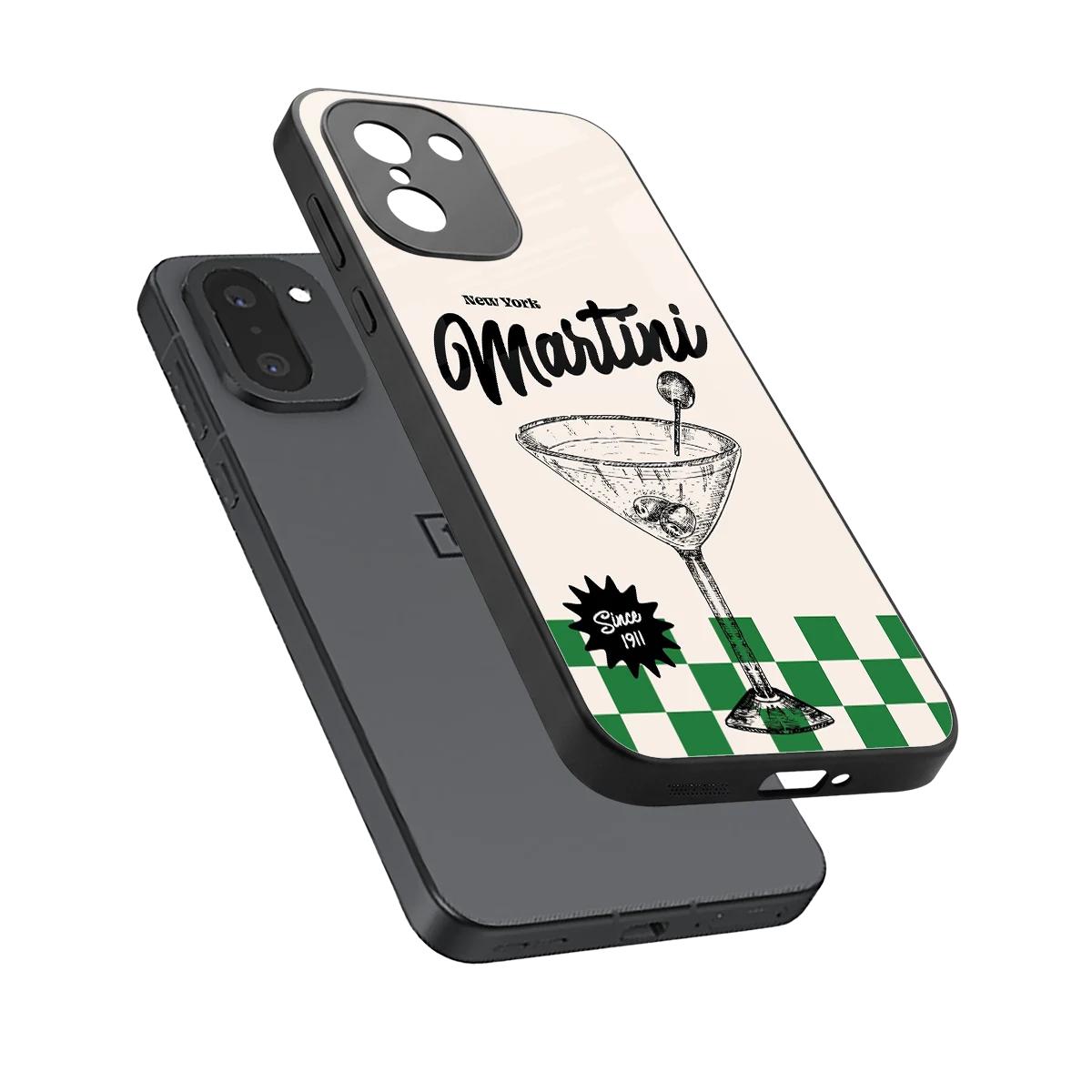 Newyork Martini sleek oneplus 15r cover with tempered glass back and TPU edges