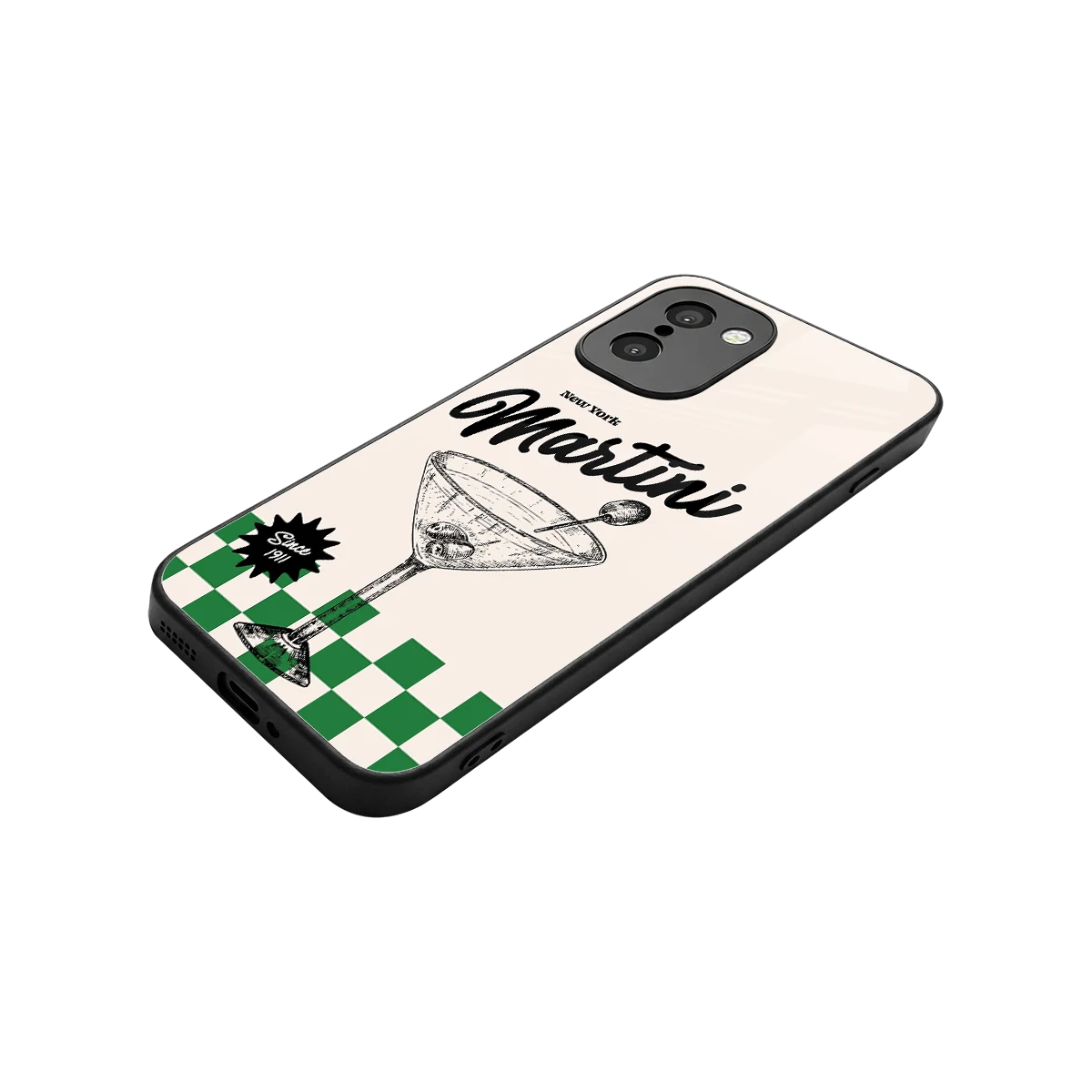 Newyork Martini stylish phone case for oneplus 15r | glossy glass and slim fit