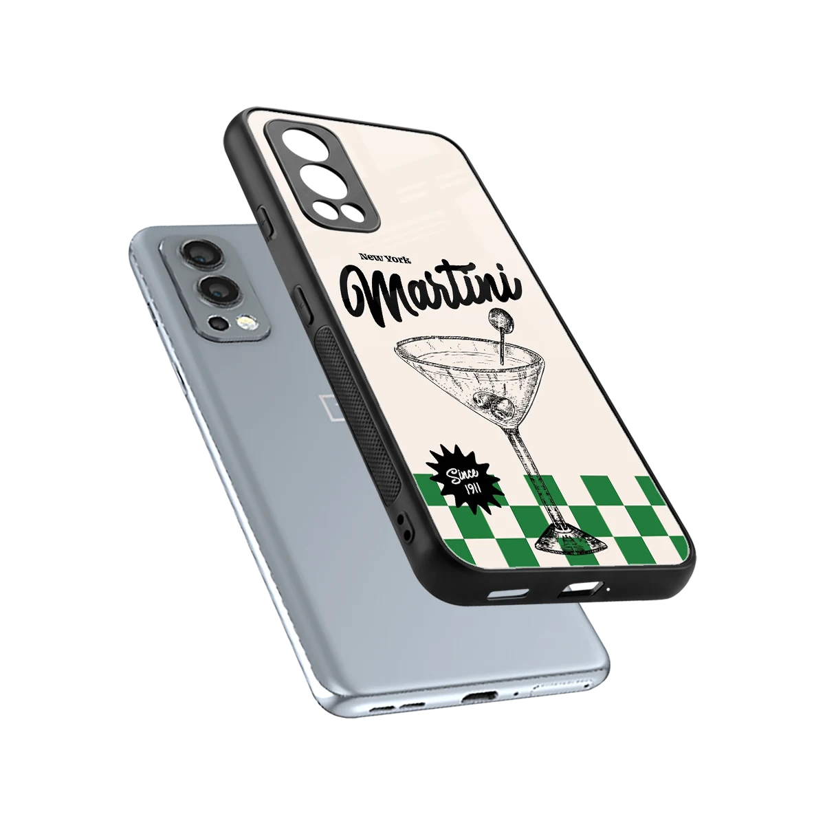Newyork Martini sleek oneplus nord 2 cover with tempered glass back and TPU edges