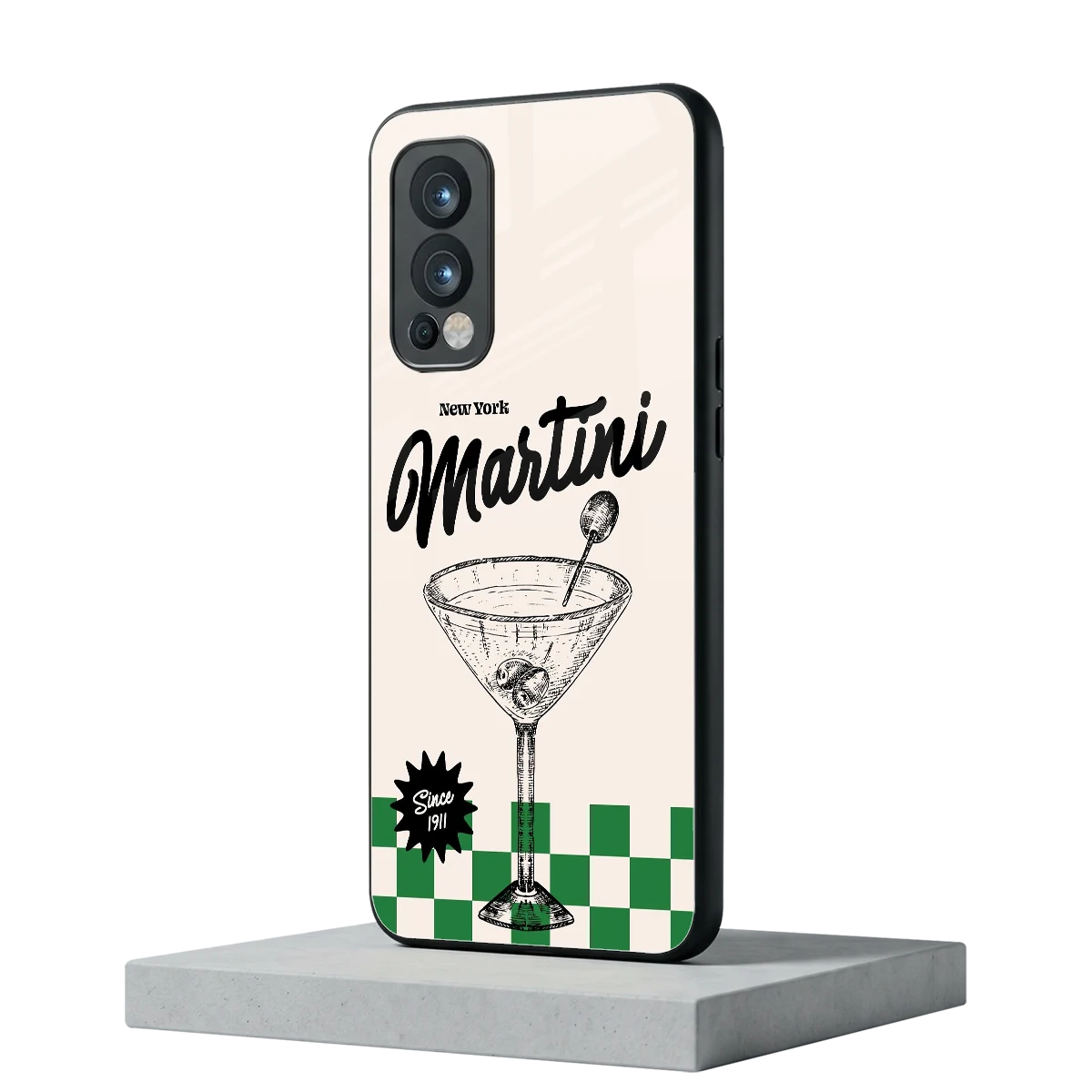 Newyork Martini oneplus nord 2 mobile cover | shockproof glass phone case