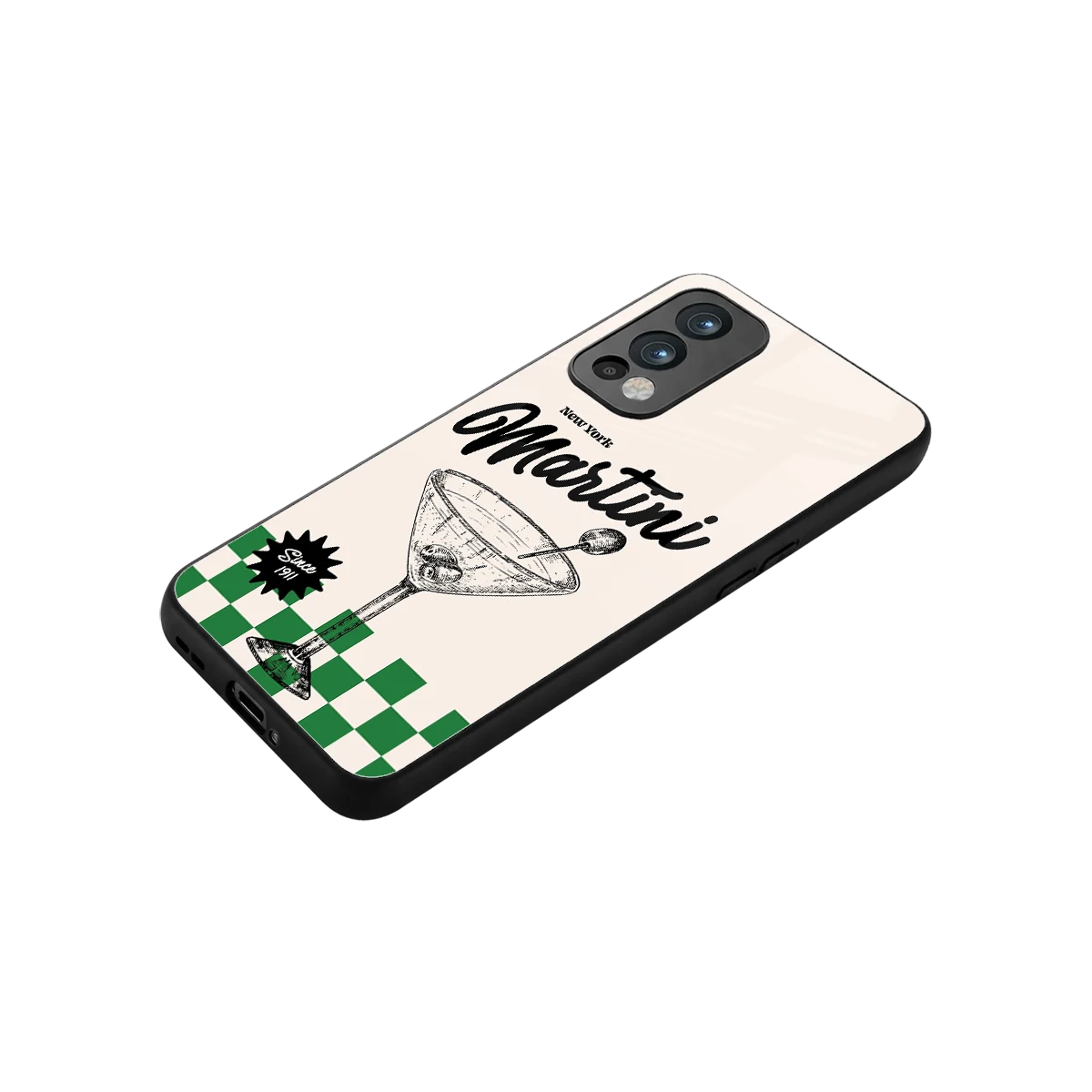 Newyork Martini stylish phone case for oneplus nord 2 | glossy glass and slim fit