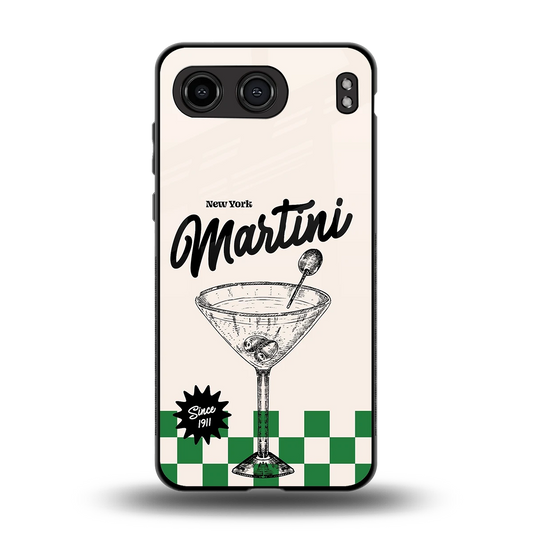 Newyork Martini back phone cover | glass case for oneplus nord 4