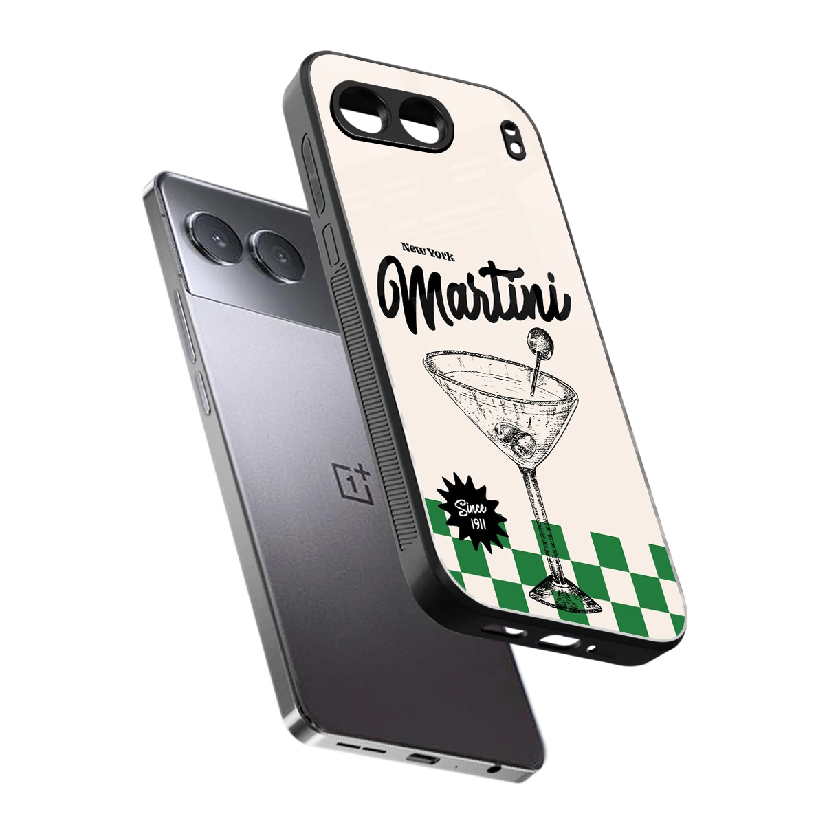 Newyork Martini sleek oneplus nord 4 cover with tempered glass back and TPU edges