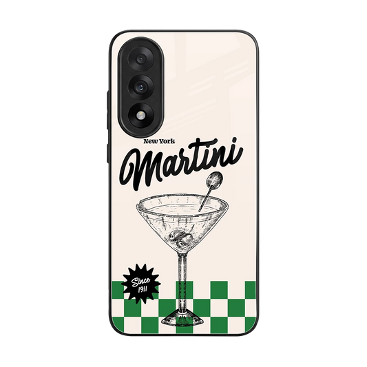 Newyork Martini back phone cover | glass case for oneplus nord 5