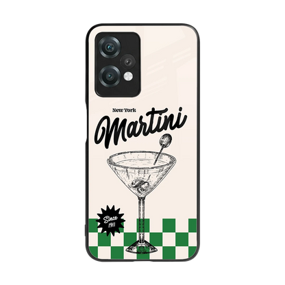 Newyork Martini back phone cover | glass case for oneplus nord ce 2 lite