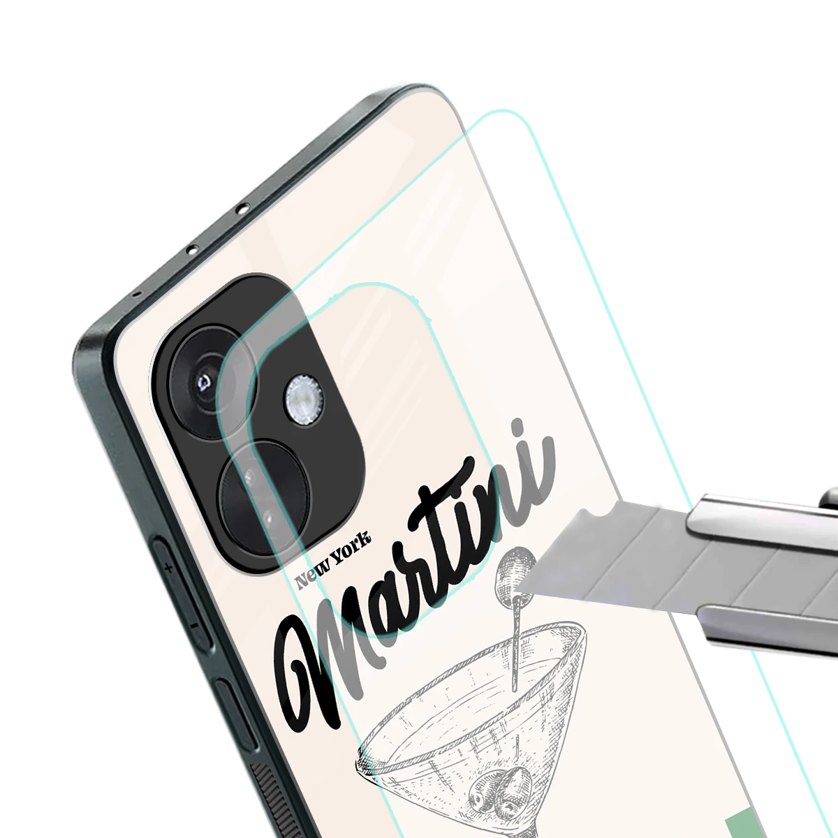 Newyork Martini stylish phone case for oneplus nord ce 3 | glossy glass and slim fit