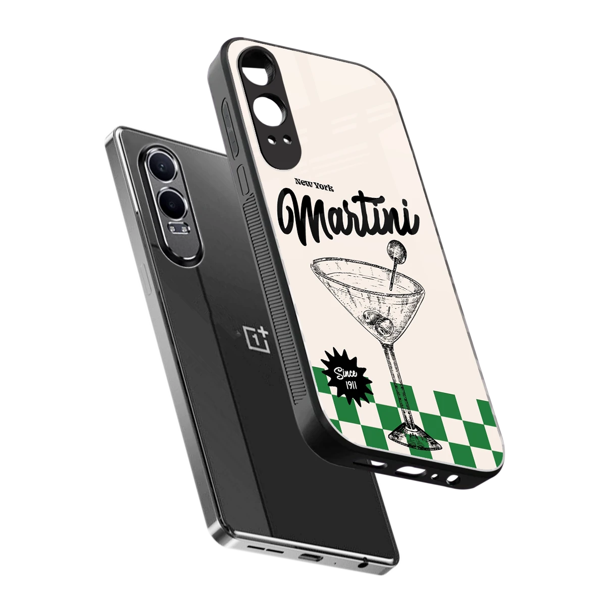 Newyork Martini sleek oneplus nord ce 4 lite cover with tempered glass back and TPU edges