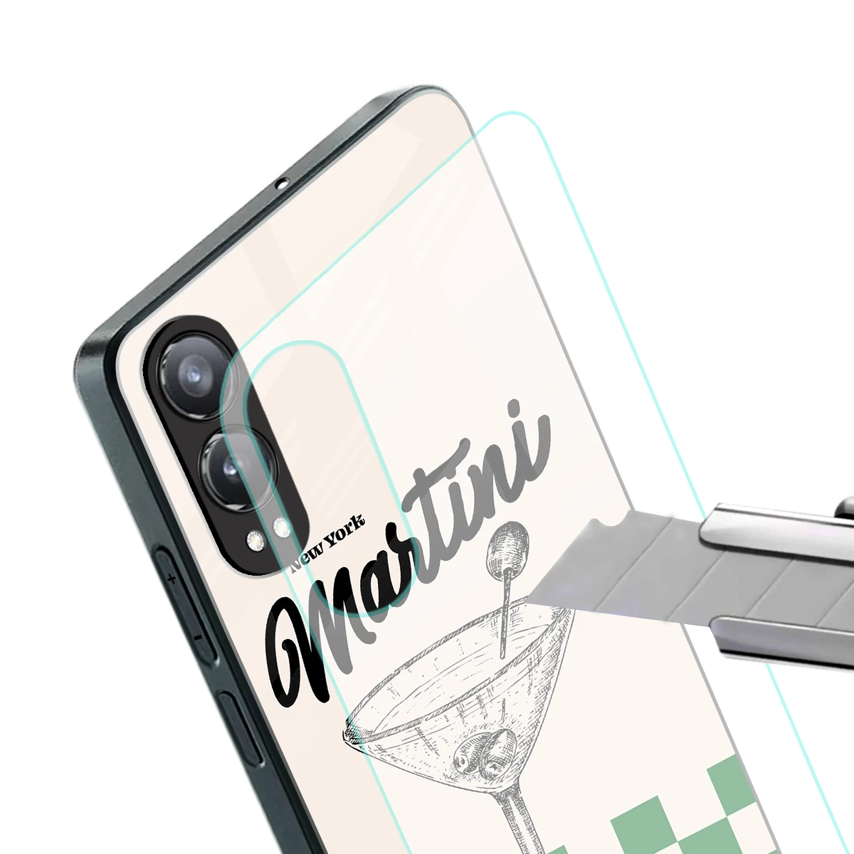 Newyork Martini stylish phone case for oneplus nord ce 4 lite | glossy glass and slim fit