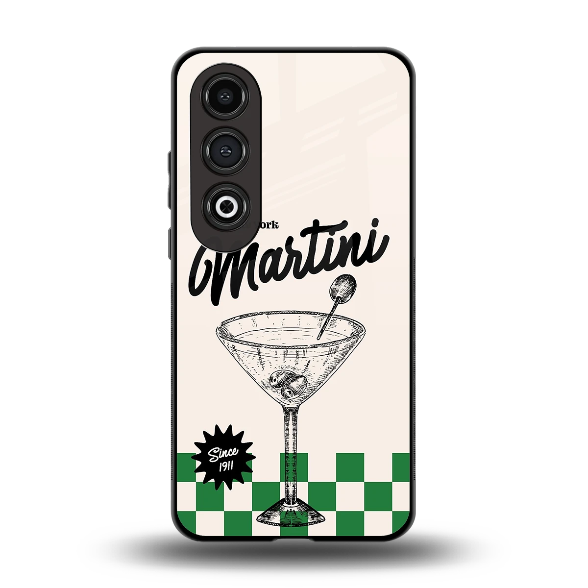 Newyork Martini back phone cover | glass case for oneplus nord ce 4