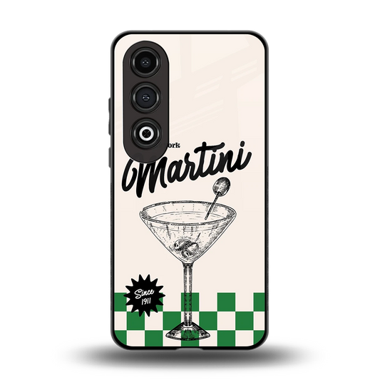 Newyork Martini back phone cover | glass case for oneplus nord ce 4