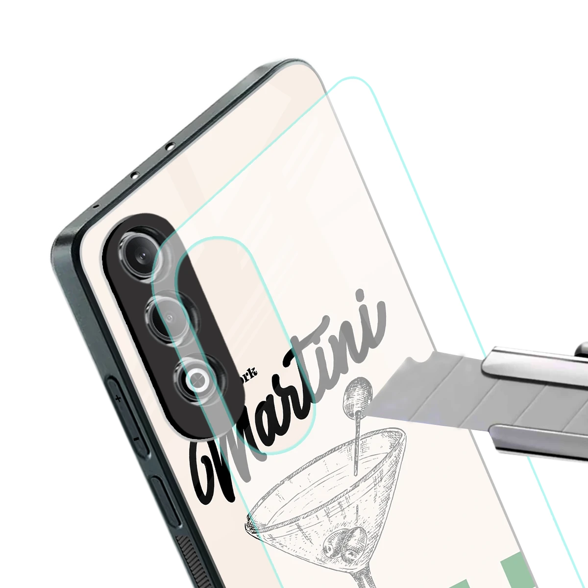 Newyork Martini stylish phone case for oneplus nord ce 4 | glossy glass and slim fit