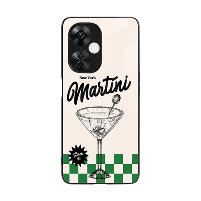 Newyork Martini back phone cover | glass case for oneplus nord ce 3 lite