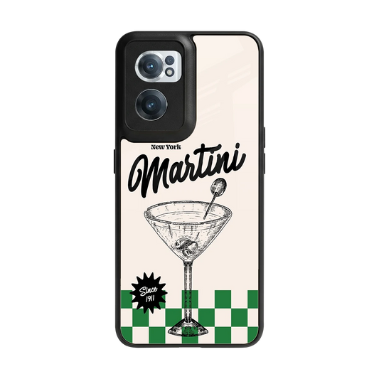 Newyork Martini back phone cover | glass case for oneplus nord ce 2