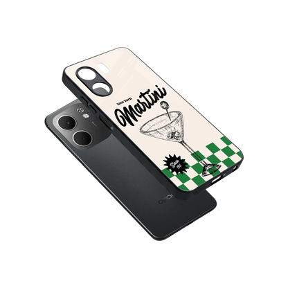 Newyork Martini sleek oppo a5x 5g cover with tempered glass back and TPU edges
