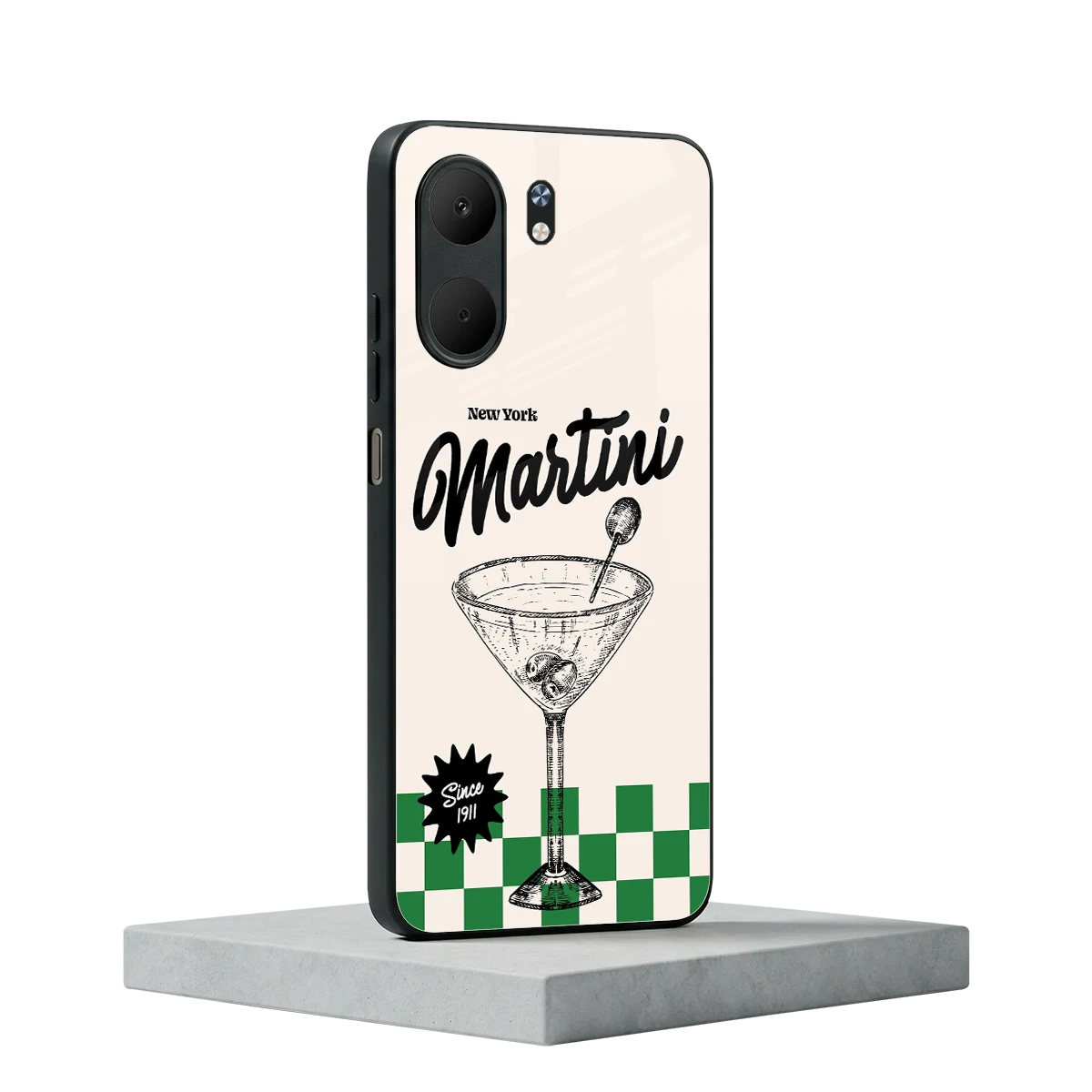 Newyork Martini oppo a5x 5g mobile cover | shockproof glass phone case