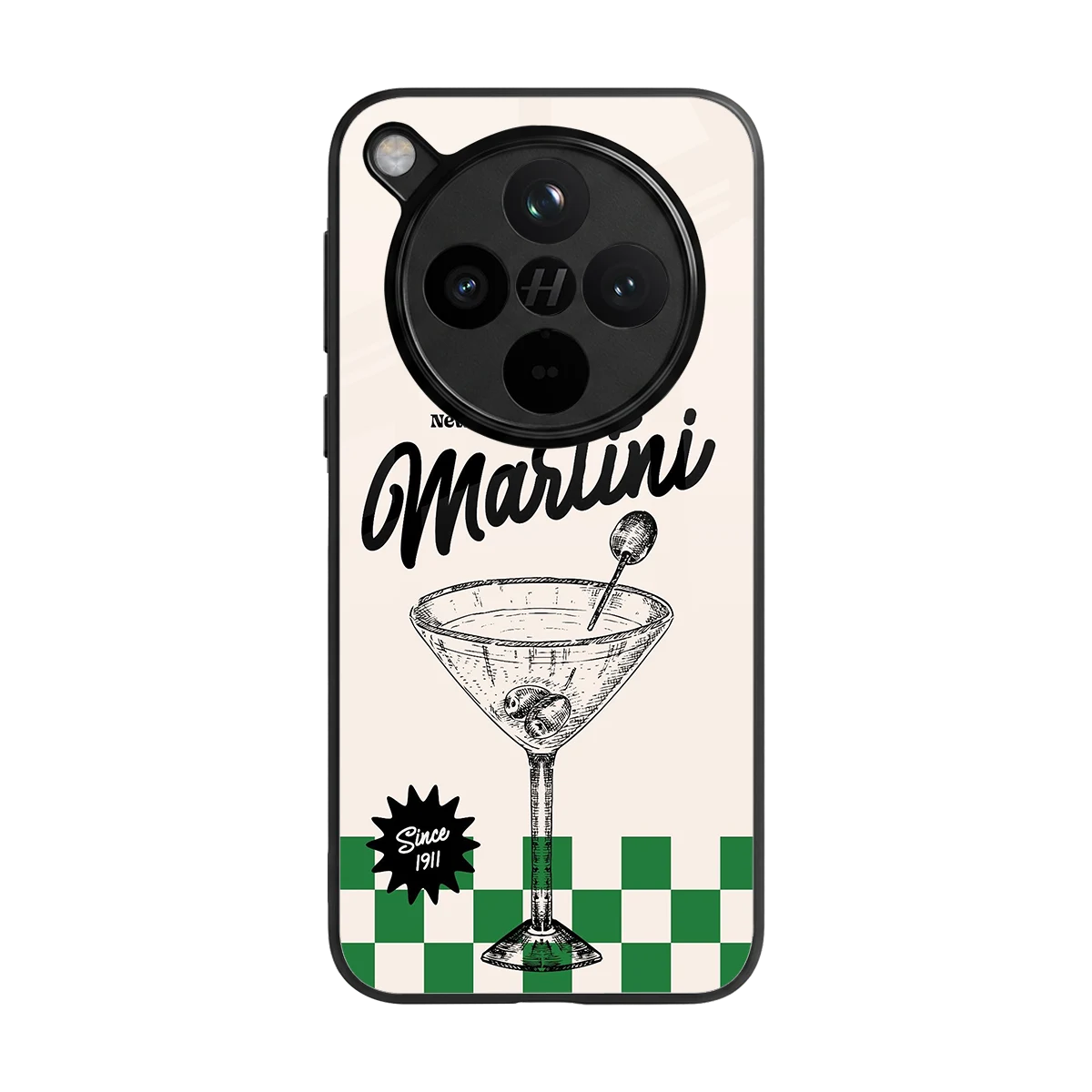 Newyork Martini back phone cover | glass case for oppo find x8