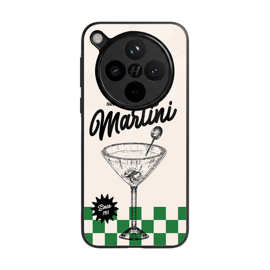 Newyork Martini back phone cover | glass case for oppo find x8