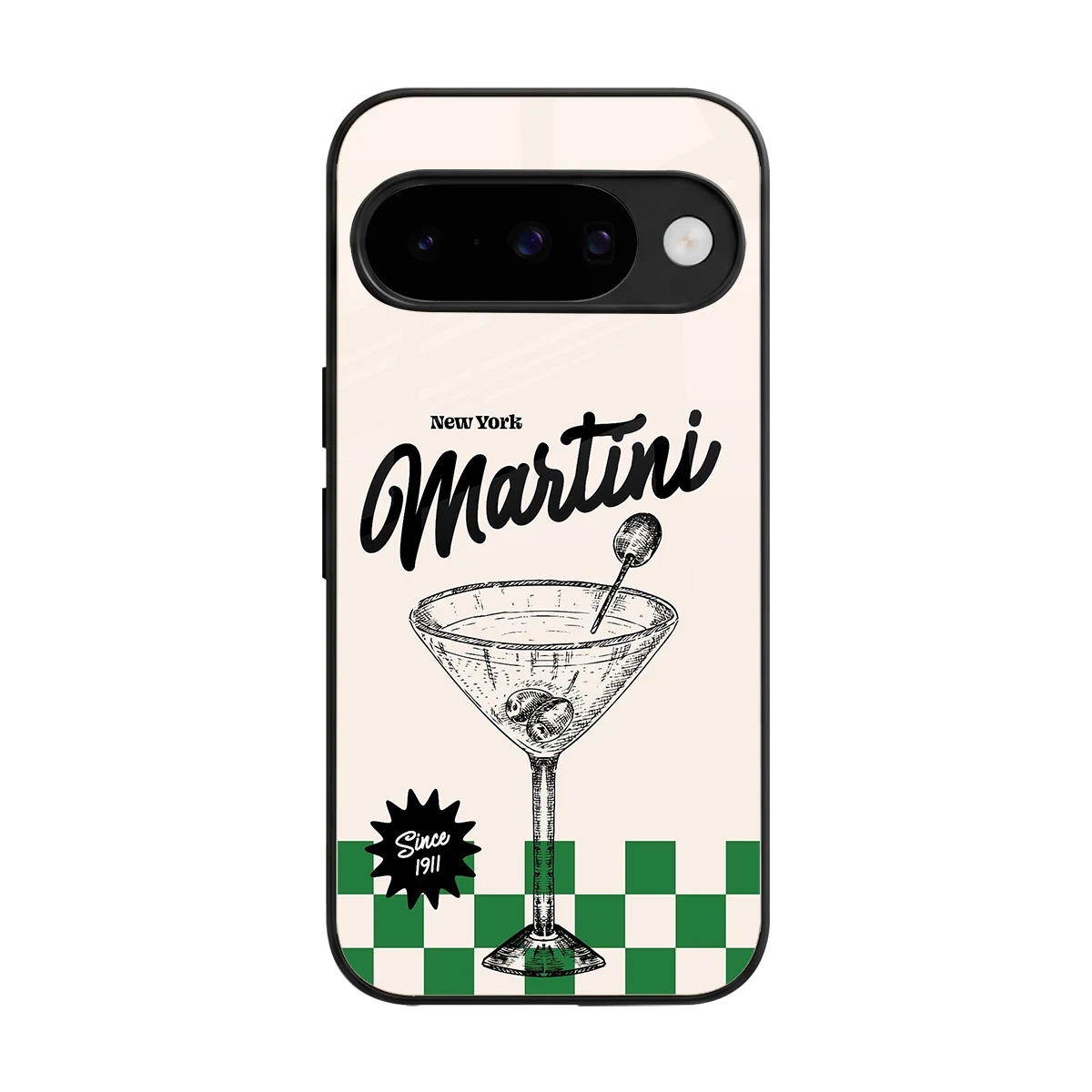 Newyork Martini back phone cover | glass case for google pixel 10