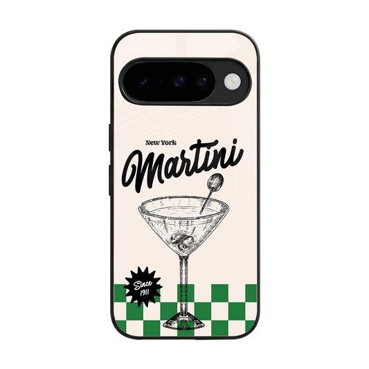 Newyork Martini back phone cover | glass case for google pixel 10