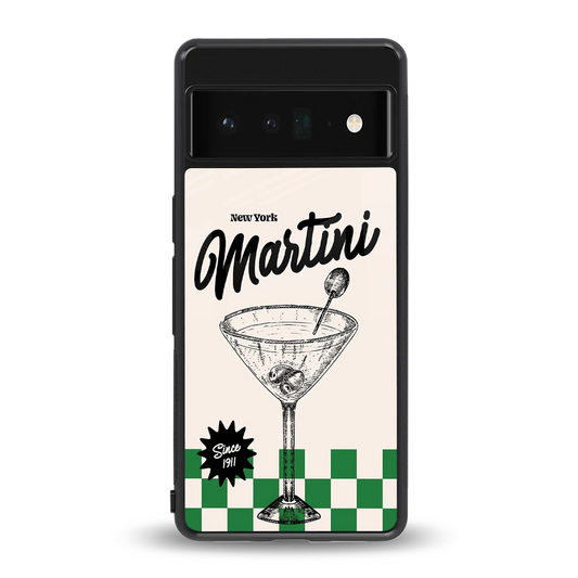 Newyork Martini back phone cover | glass case for google pixel 6 pro