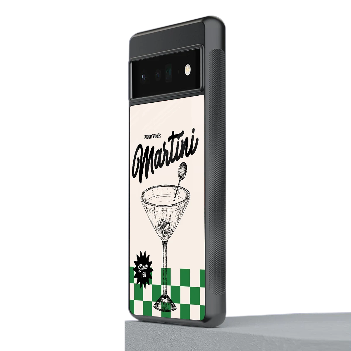 Newyork Martini stylish phone case for google pixel 6 pro | glossy glass and slim fit