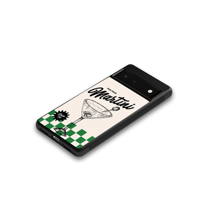 Newyork Martini google pixel 6a mobile cover | shockproof glass phone case
