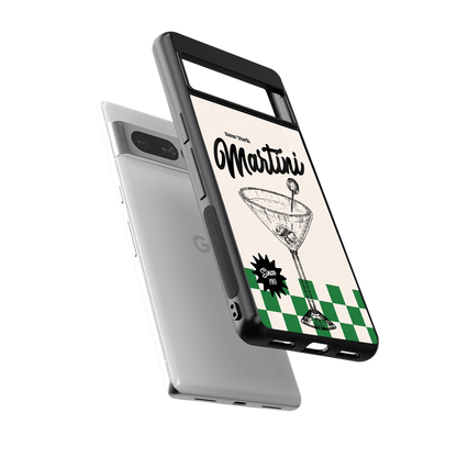 Newyork Martini sleek google pixel 7 pro cover with tempered glass back and TPU edges