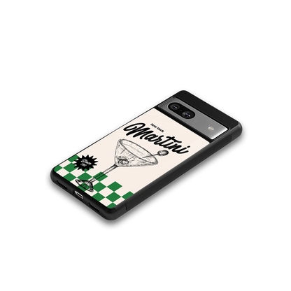 Newyork Martini google pixel 7a mobile cover | shockproof glass phone case