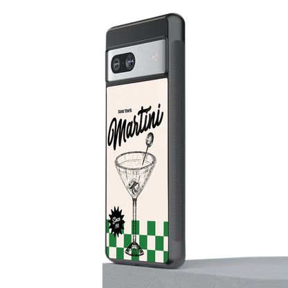 Newyork Martini stylish phone case for google pixel 7a | glossy glass and slim fit