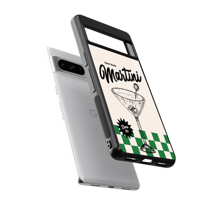 Newyork Martini sleek google pixel 8 pro cover with tempered glass back and TPU edges