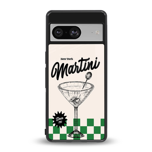 Newyork Martini back phone cover | glass case for google pixel 8
