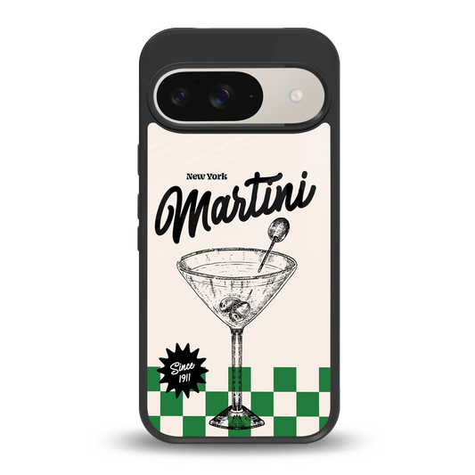 Newyork Martini back phone cover | glass case for google pixel 9