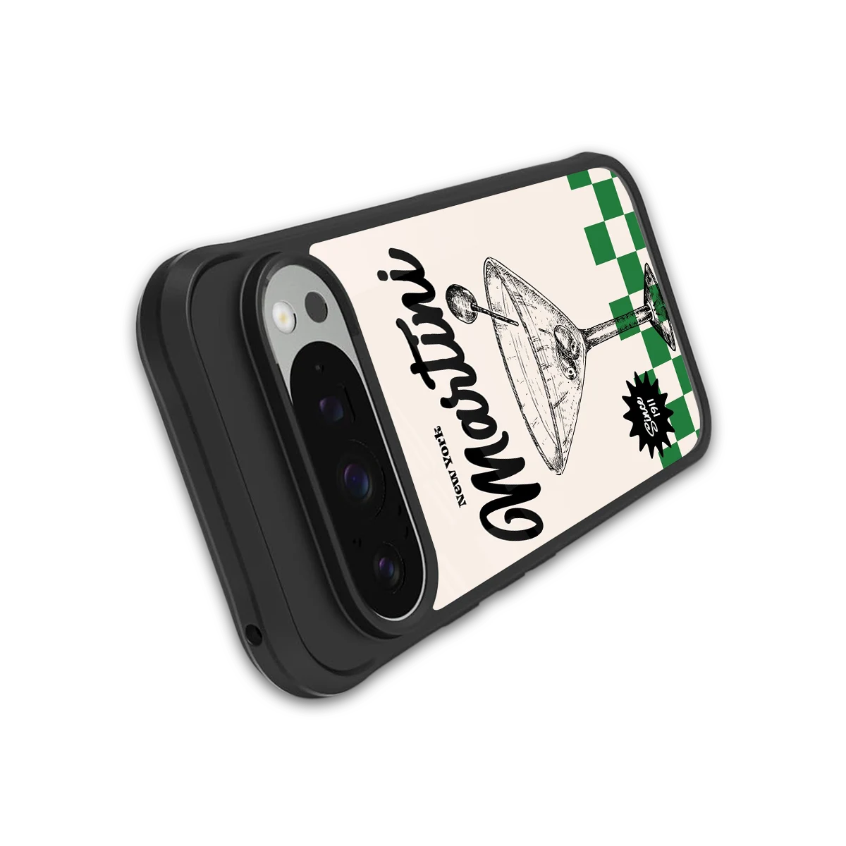 Newyork Martini stylish phone case for google pixel 9 pro xl | glossy glass and slim fit