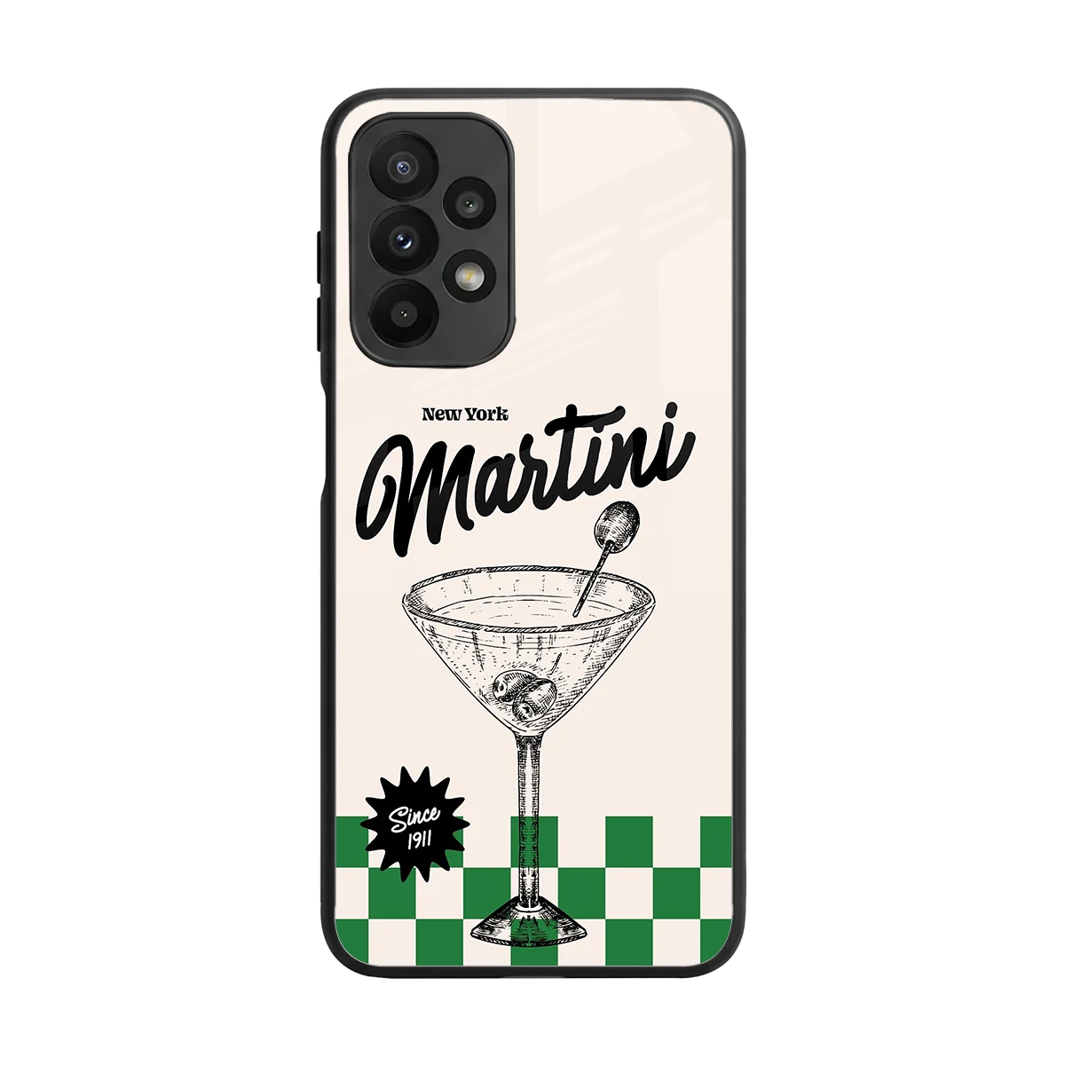 Newyork Martini back phone cover | glass case for samsung galaxy a23