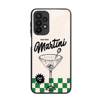 Newyork Martini back phone cover | glass case for samsung galaxy a23